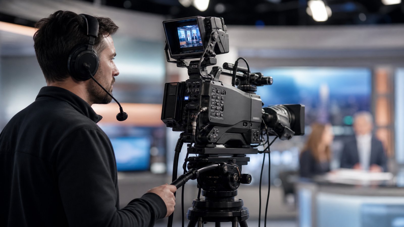 Kameraoperator im Studio – Symbolbild für Produktionstechnik