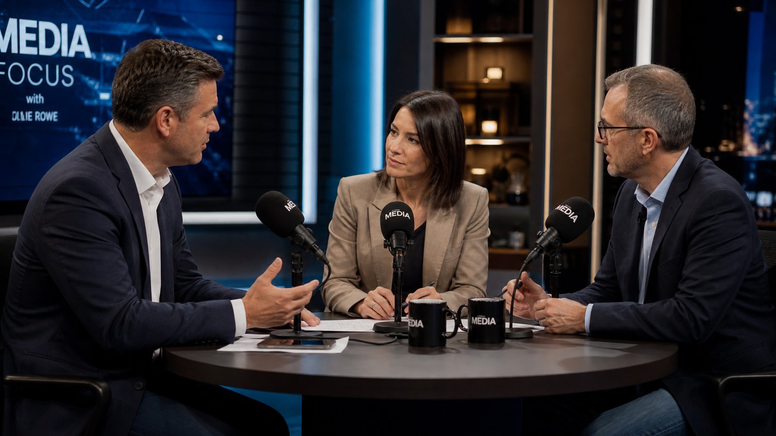 Expertendiskussion im Studio – Symbolbild für Medienethik
